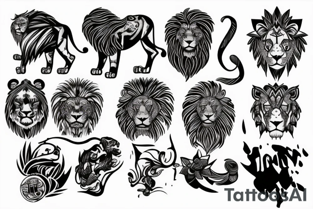 lion strenght tattoo idea