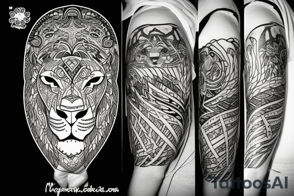 lion strenght tattoo idea