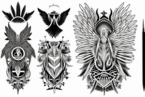 seraphimblade symmetrical tattoo idea