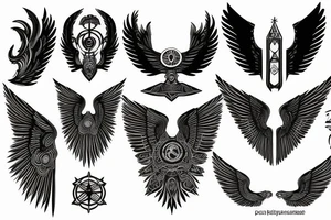 seraphimblade symmetrical tattoo idea