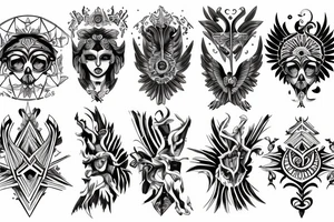 seraphimblade symmetrical tattoo idea