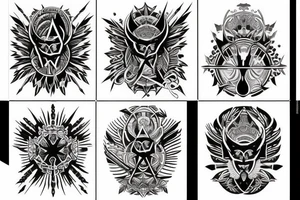 seraphimblade symmetrical tattoo idea