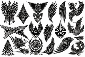 seraphimblade symmetrical tattoo idea