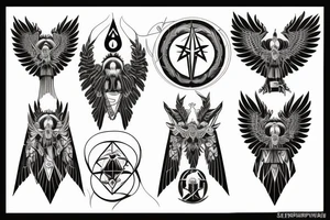 seraphimblade symmetrical tattoo idea