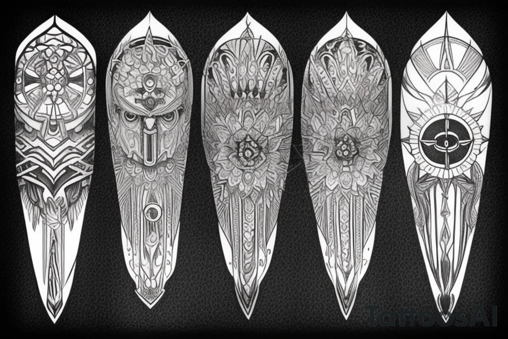 seraphimblade symmetrical tattoo idea