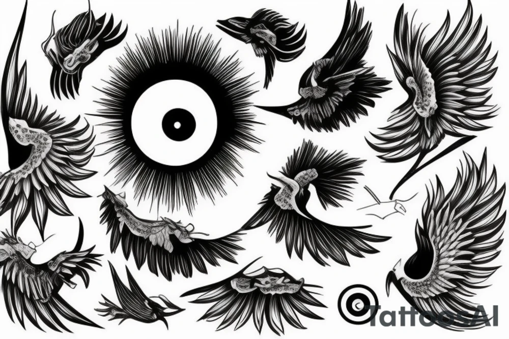 seraphimbladeeye symmetrical tattoo idea