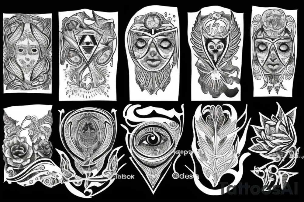 seraphimbladeeye symmetrical tattoo idea