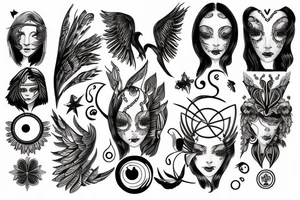 seraphimbladeeye symmetrical tattoo idea