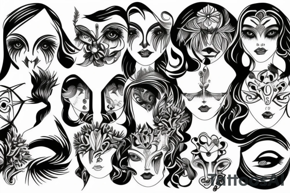 seraphimbladeeye symmetrical tattoo idea