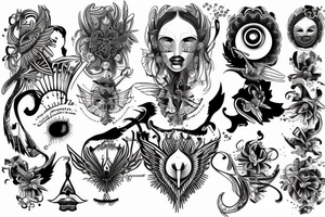 seraphimbladeeye symmetrical tattoo idea