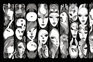 seraphimbladeeye symmetrical tattoo idea