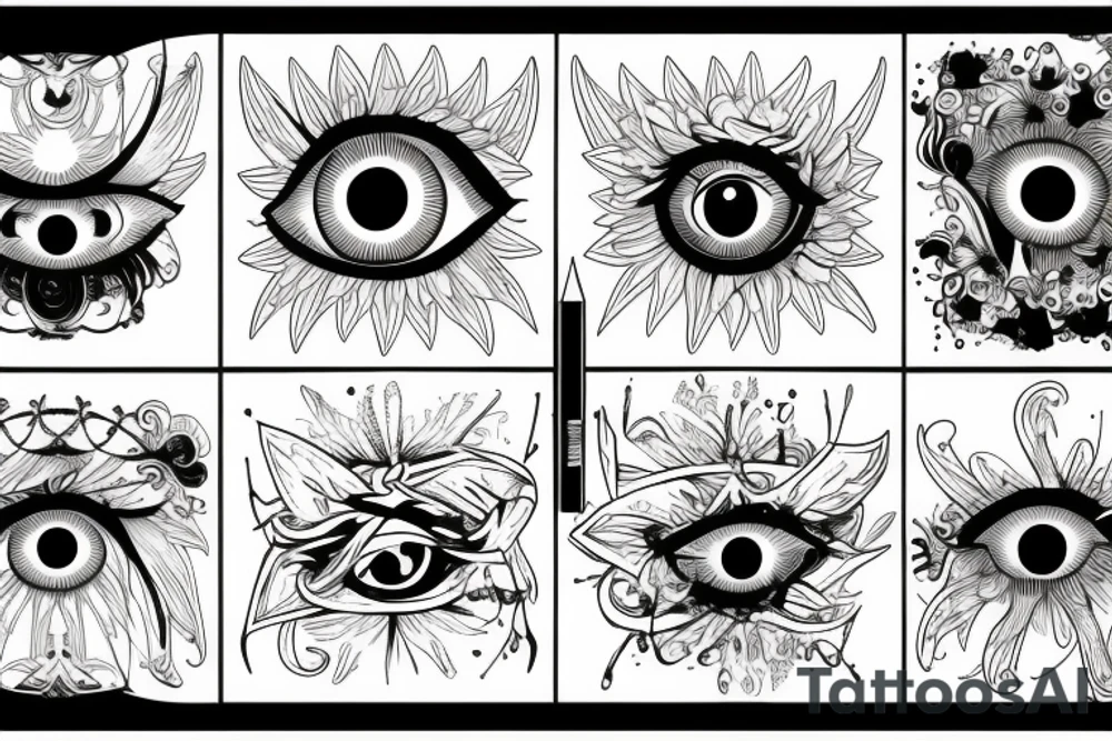 seraphimbladeeye symmetrical tattoo idea