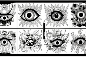 seraphimbladeeye symmetrical tattoo idea