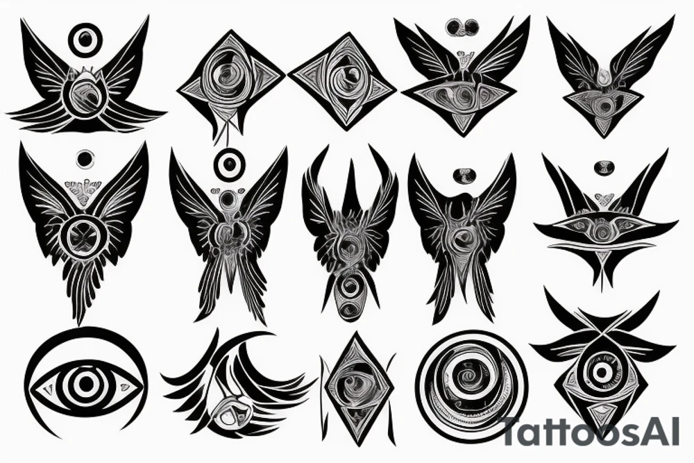 seraphimeye symmetrical tattoo idea