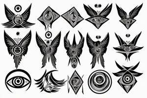 seraphimeye symmetrical tattoo idea