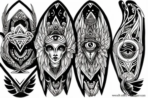 seraphimeye symmetrical tattoo idea