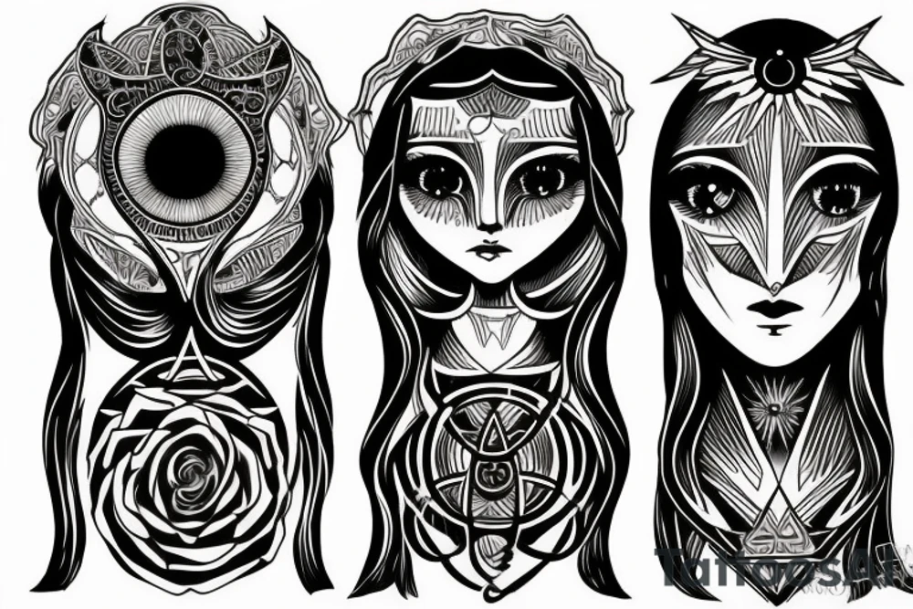 seraphimeye symmetrical tattoo idea