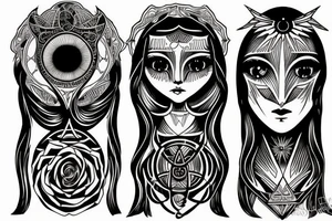 seraphimeye symmetrical tattoo idea