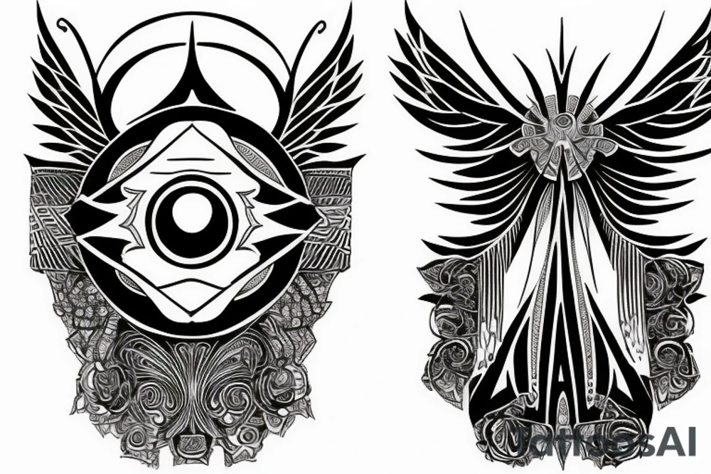 seraphimeye symmetrical tattoo idea