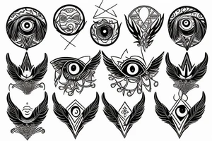 seraphimeye symmetrical tattoo idea