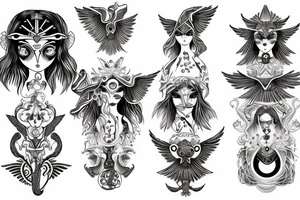 seraphimeye symmetrical tattoo idea