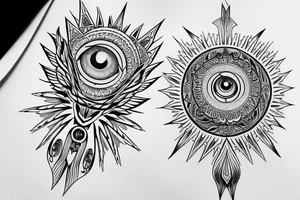 seraphimeye symmetrical tattoo idea