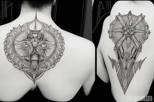 seraphim symmetrical tattoo idea