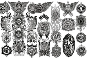 seraphim symmetrical tattoo idea