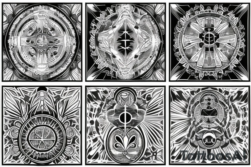 seraphim symmetrical tattoo idea