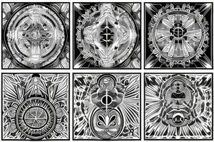 seraphim symmetrical tattoo idea