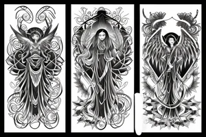 seraphim symmetrical tattoo idea