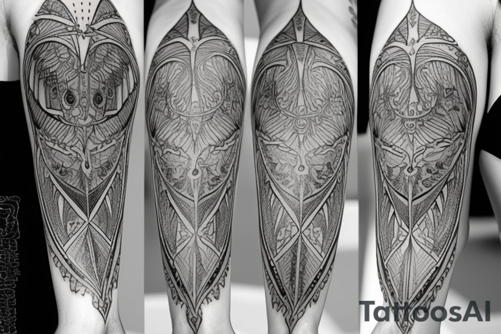 seraphim symmetrical tattoo idea