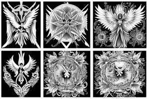 seraphim symmetrical tattoo idea
