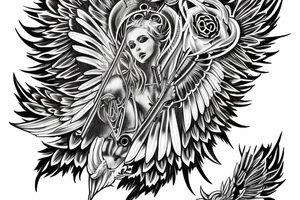 seraphim symmetrical tattoo idea