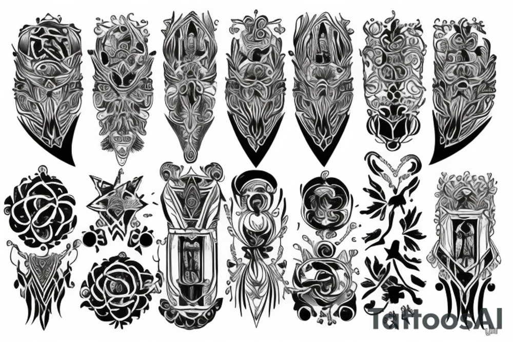 seraphim symmetrical tattoo idea
