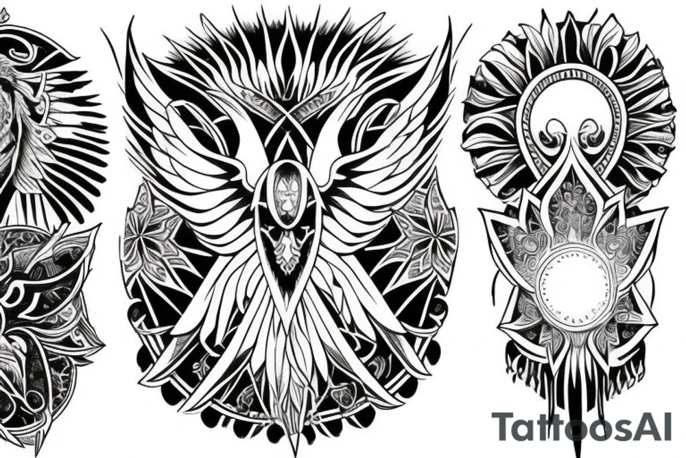 seraphim symmetrical tattoo idea