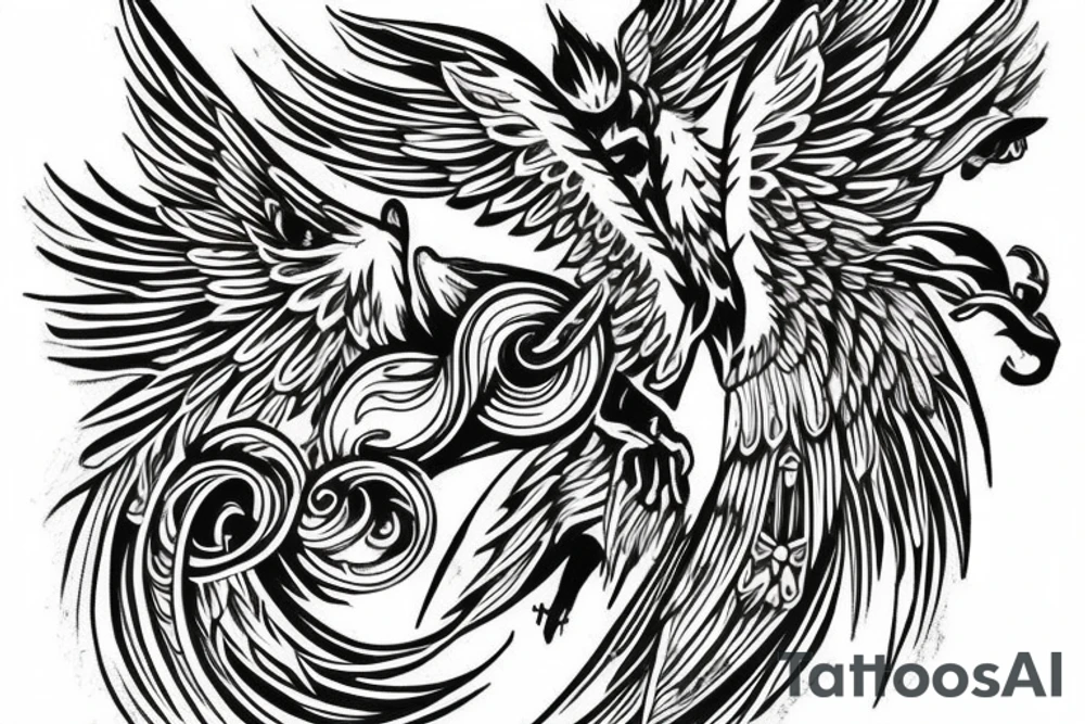 seraphim symmetrical tattoo idea