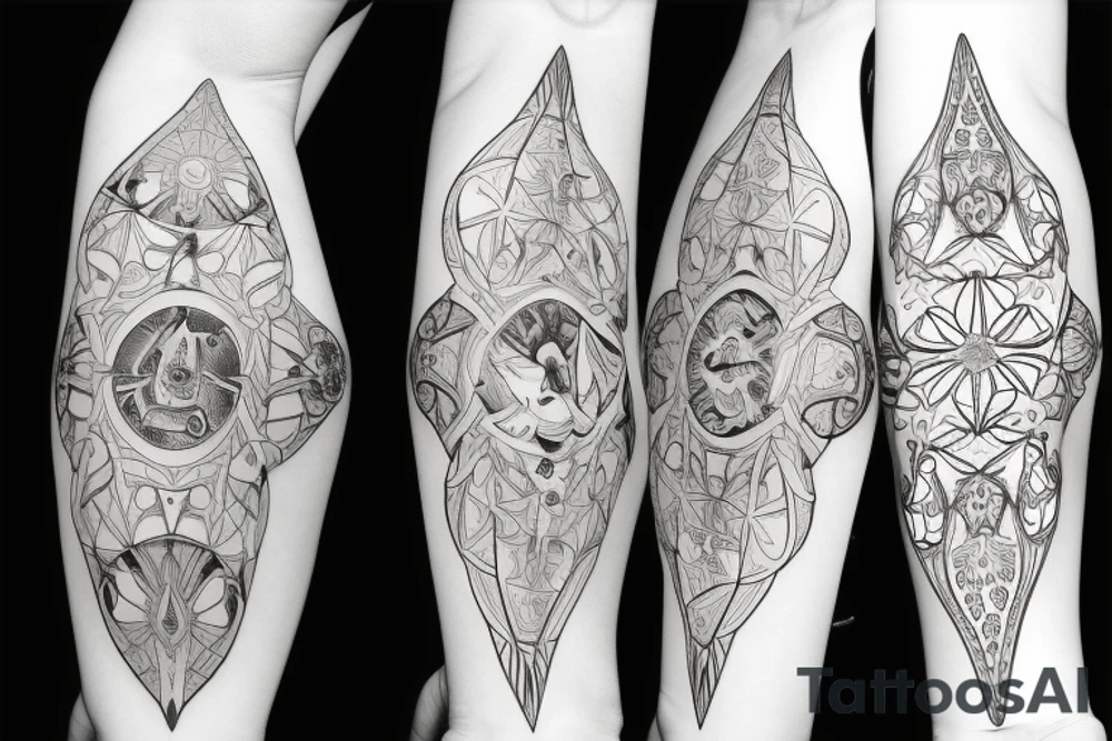 seraphim symmetrical tattoo idea