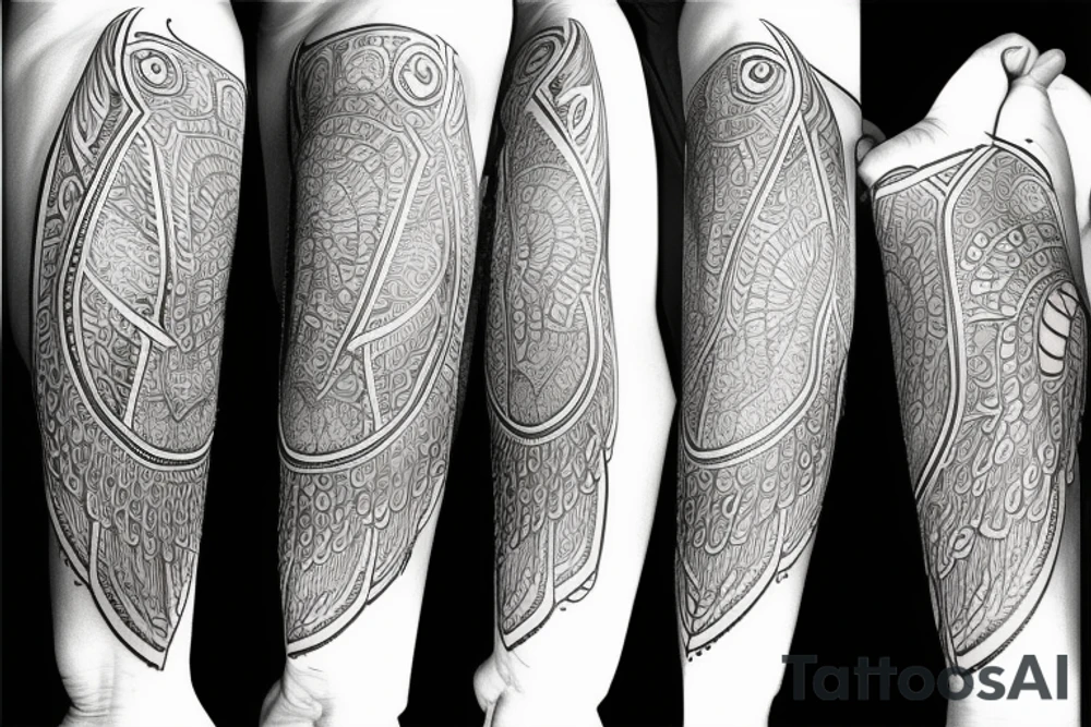 seraphim symmetrical tattoo idea