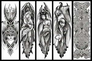 seraphim symmetrical tattoo idea