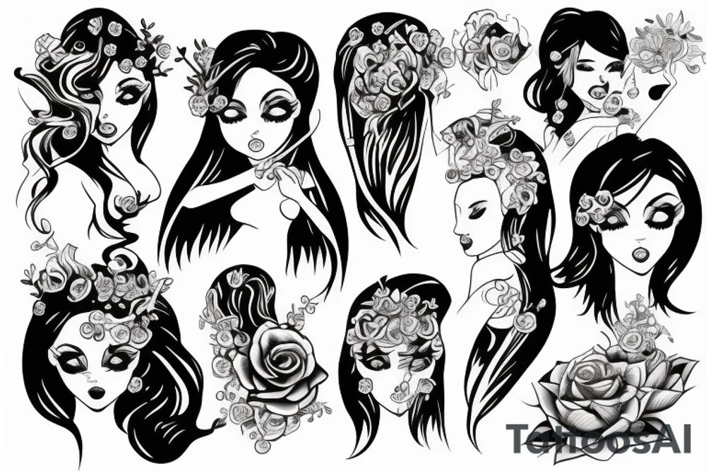 magic girl tattoo idea