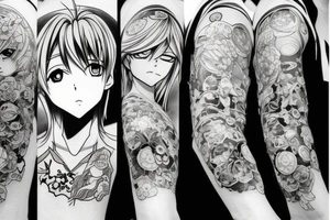 anime style tattoo idea
