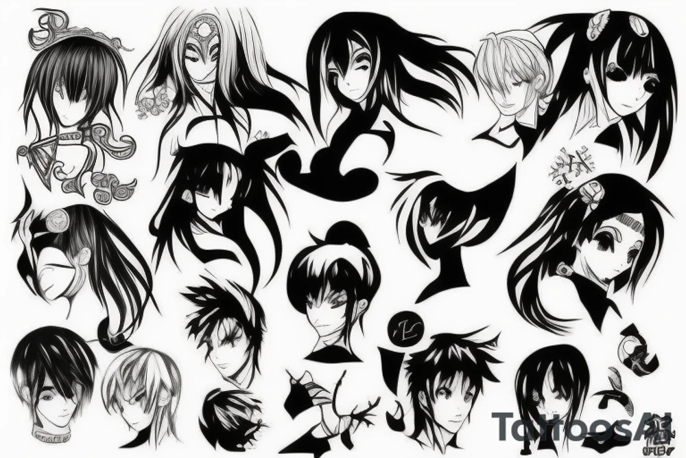 anime style tattoo idea