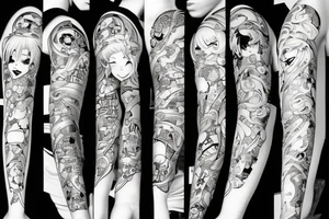 anime style tattoo idea