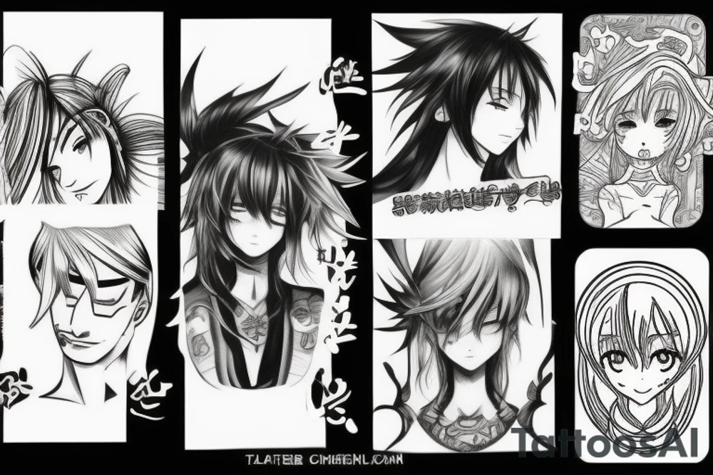 anime style tattoo idea