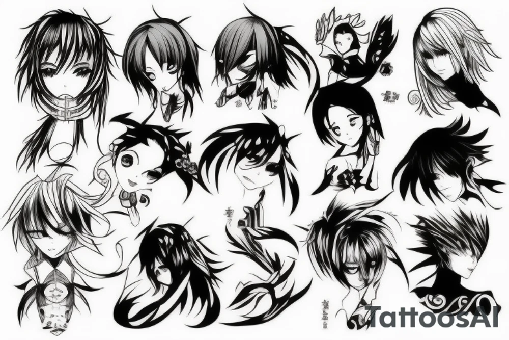 anime style tattoo idea