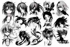 anime style tattoo idea