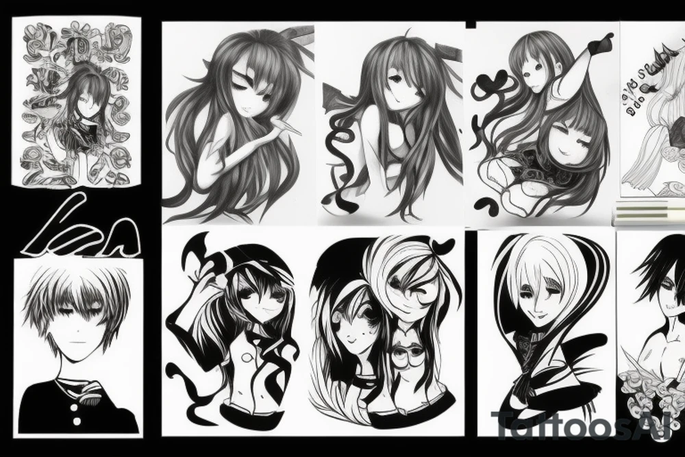 anime style tattoo idea