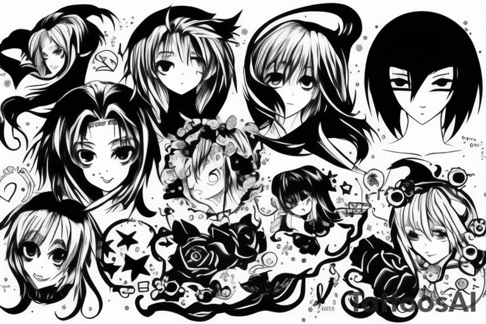 anime style tattoo idea