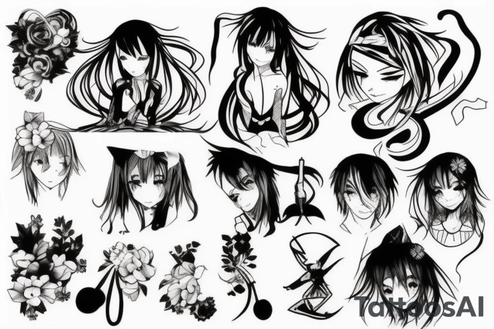 anime style tattoo idea